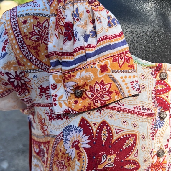 Aratta NWOT Silent Journey Burned Tulip velvet and silk embroidered tunic size S - Picture 7 of 14